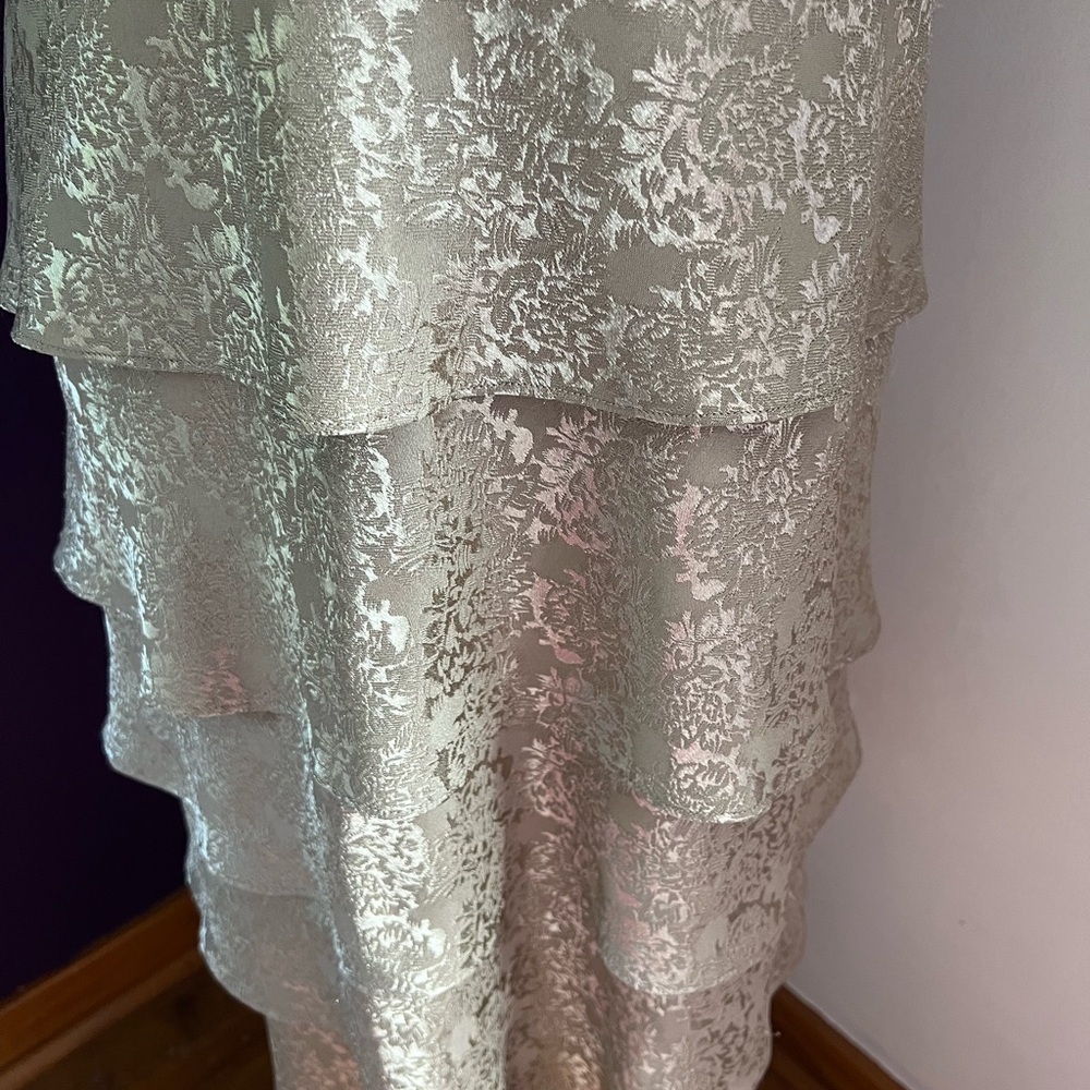 R&M Richards Sleeveless Champagne Colored Formal Dress - Picture 3 of 8